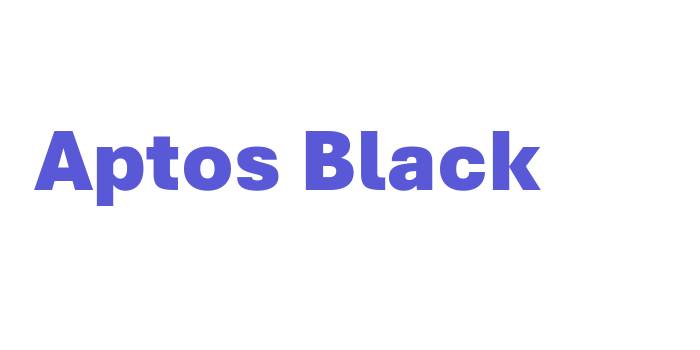 Aptos Black Font Download