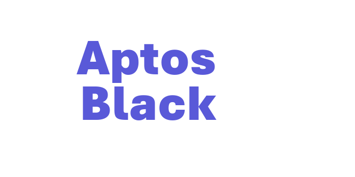 Aptos Black Font