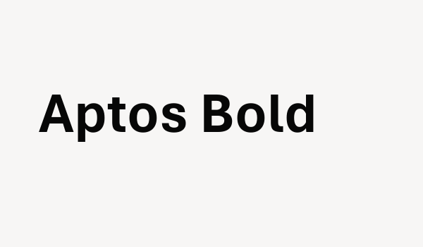 Aptos Bold Font