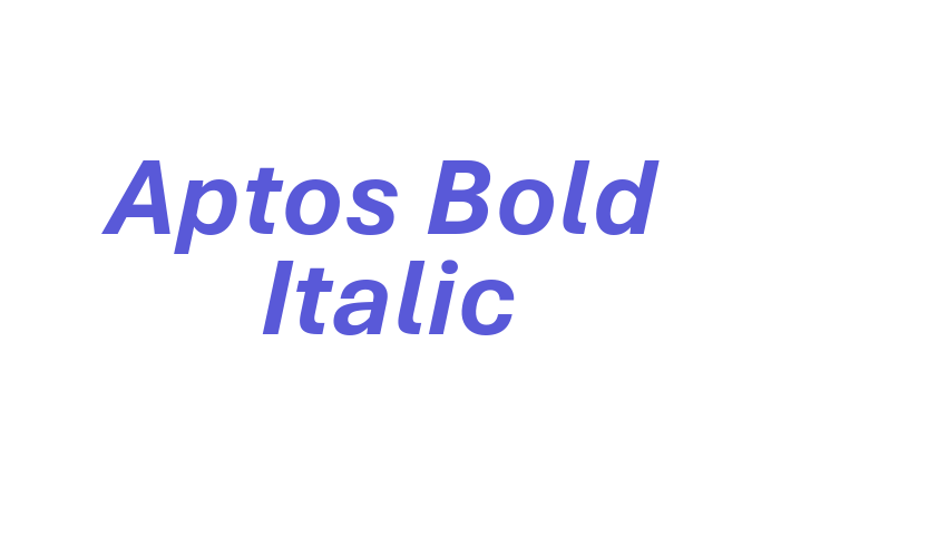 Aptos Bold Italic Font Download