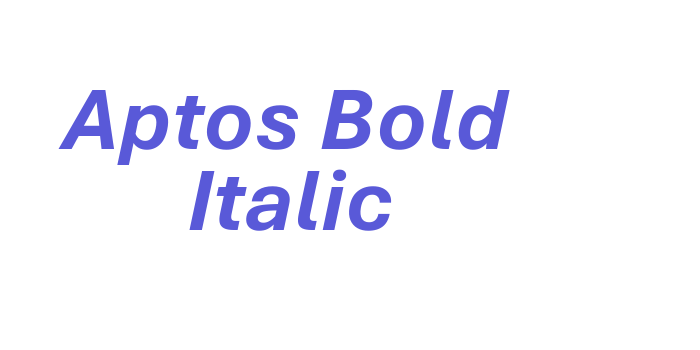 Aptos Bold Italic Font Download