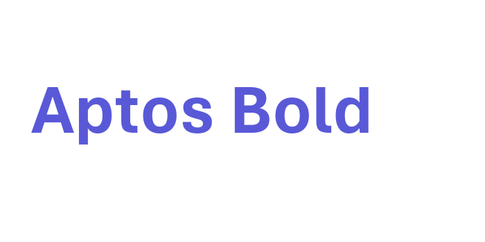 Aptos Bold Font