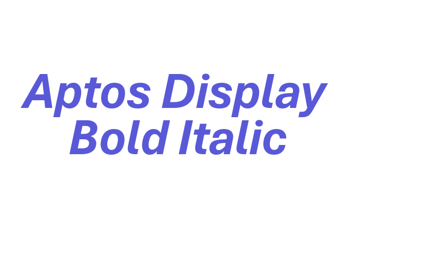 Aptos Display Bold Italic Font Download