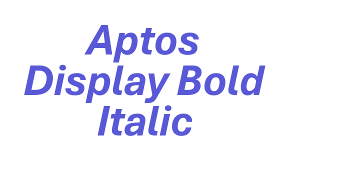 Aptos Display Bold Italic Font Download