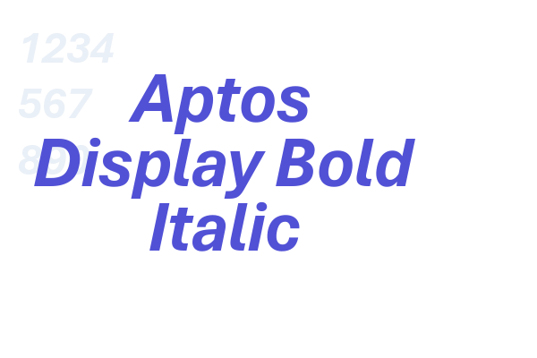 Aptos Display Bold Italic