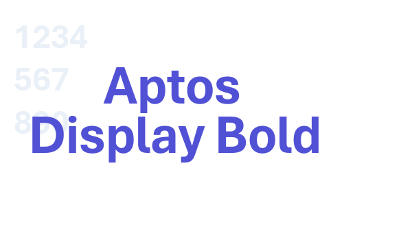 Aptos Display Bold font download