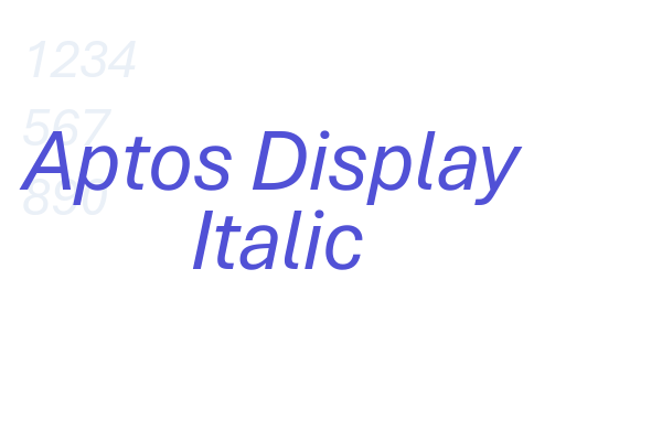 Aptos Display Italic