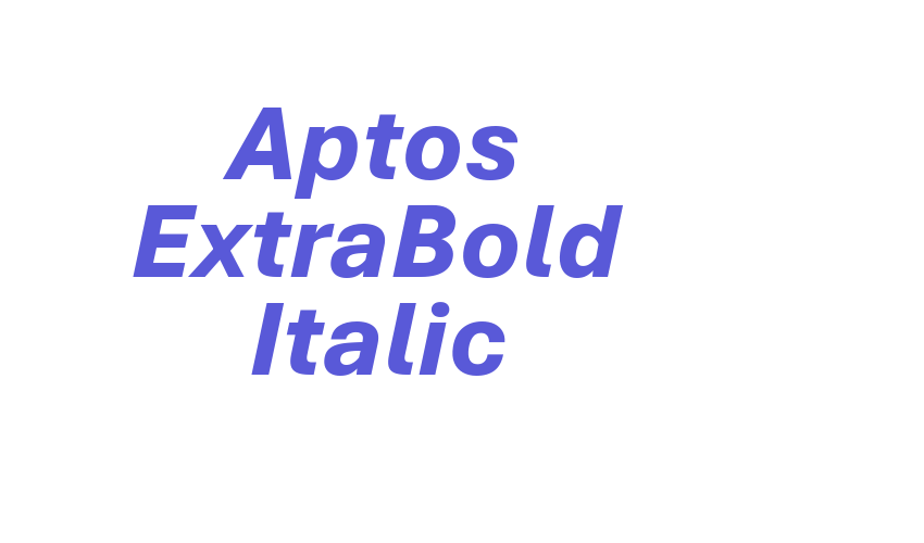 Aptos ExtraBold Italic Font Download