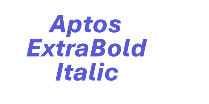 Aptos ExtraBold Italic Font Download