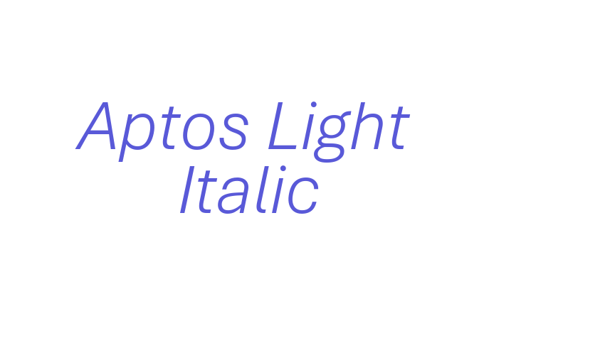 Aptos Light Italic Font Download