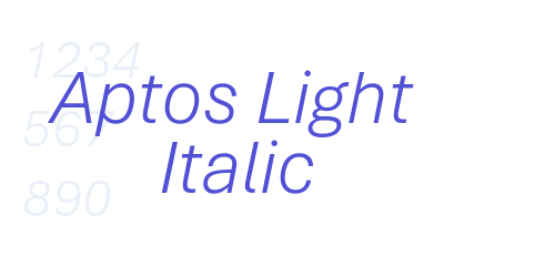 Aptos Light Italic