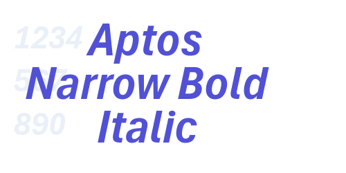 Aptos Narrow Bold Italic-font-download