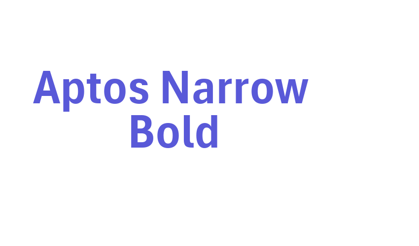 Aptos Narrow Bold Font Download