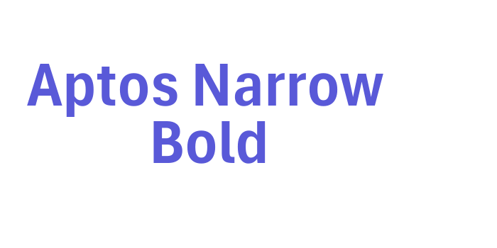 Aptos Narrow Bold Font Download