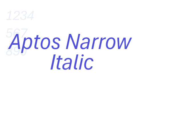 Aptos Narrow Italic