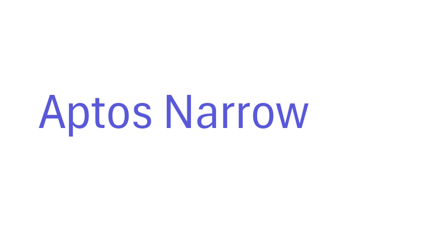 Aptos Narrow Font Download