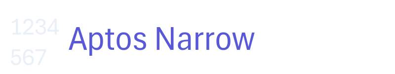Aptos Narrow-related font