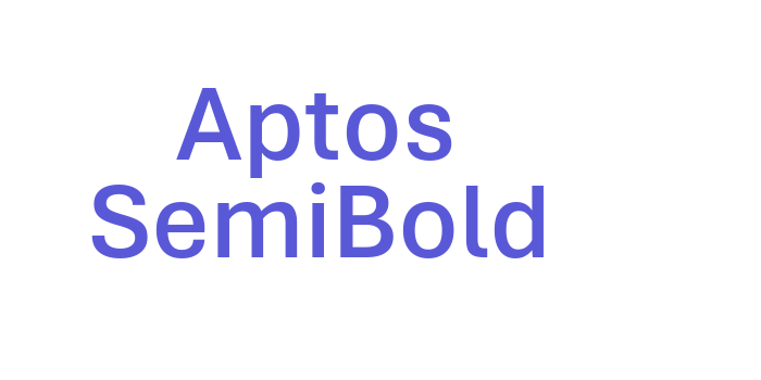 Aptos SemiBold Font