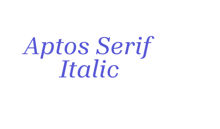 Aptos Serif Italic Font Download