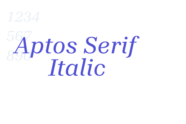 Aptos Serif Italic