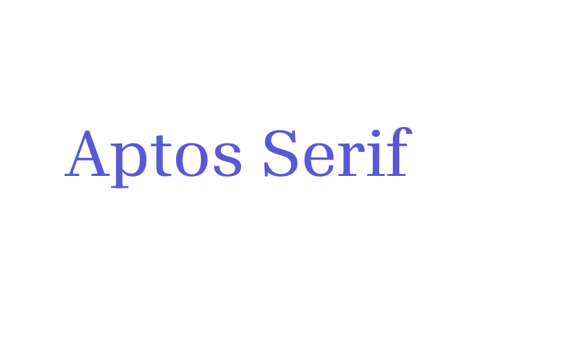 Aptos Serif Font Download