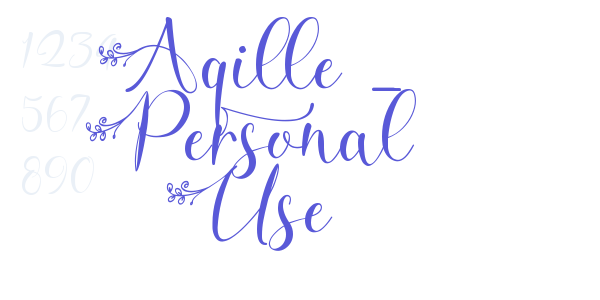 Aqille – Personal Use font free