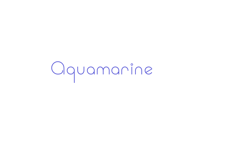 Aquamarine Font