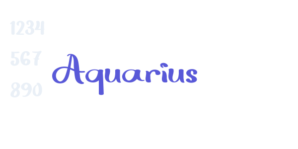 Aquarius font free