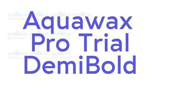 Aquawax Pro Trial DemiBold font free