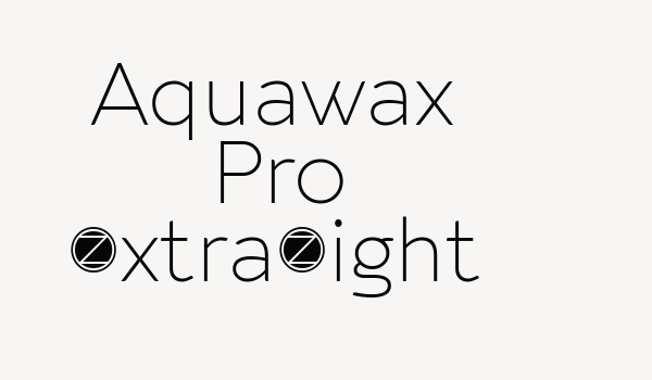 Aquawax Pro ExtraLight Font