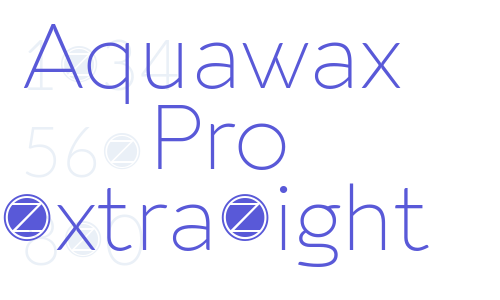 Aquawax Pro ExtraLight Font Download