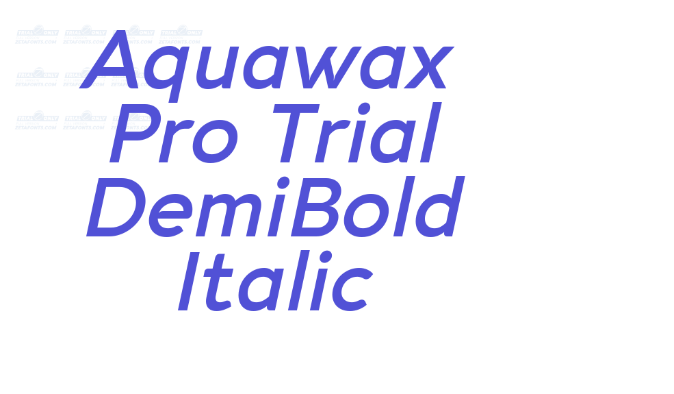 Aquawax Pro Trial DemiBold Italic-font-download