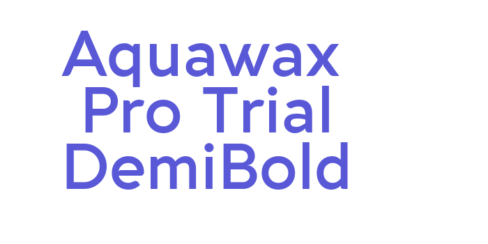 Aquawax Pro Trial DemiBold Font Download