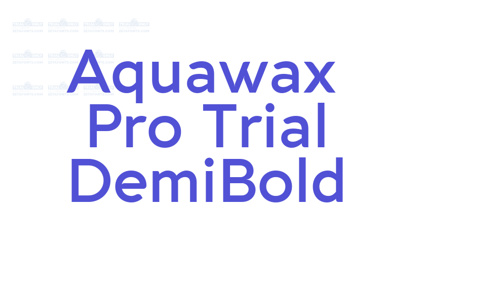 Aquawax Pro Trial DemiBold-font-download