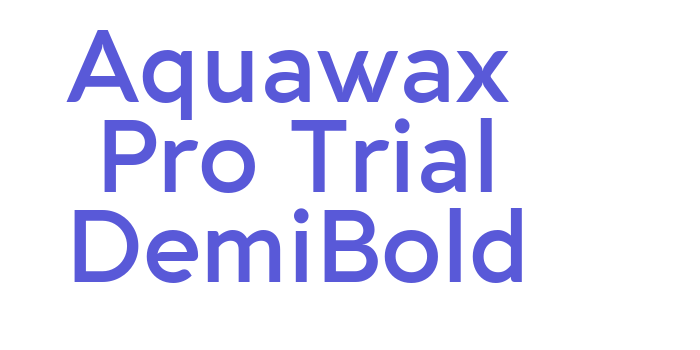 Aquawax Pro Trial DemiBold Font