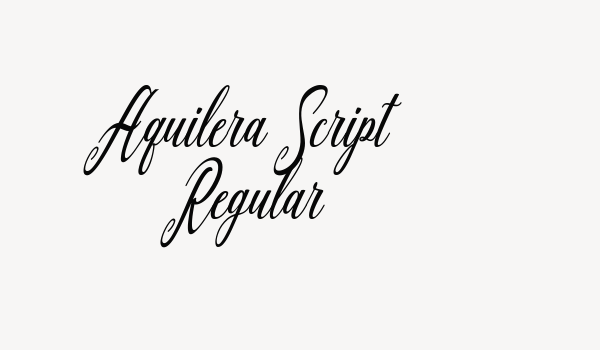 Aquilera Script Regular Font