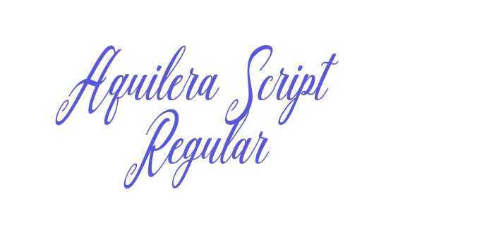 Aquilera Script Regular Font