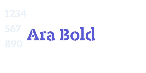 Ara Bold font free