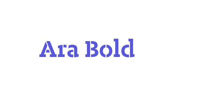 Ara Bold Font Download