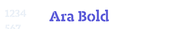 Ara Bold font