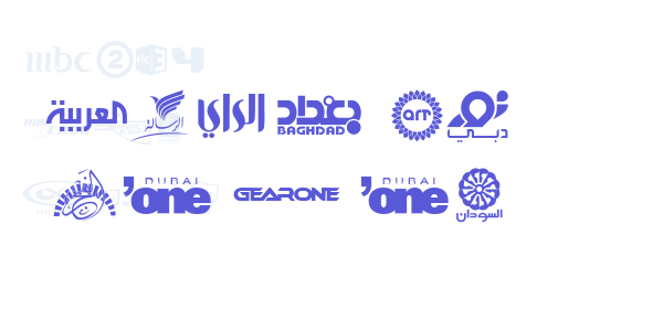 Arab TV logos font