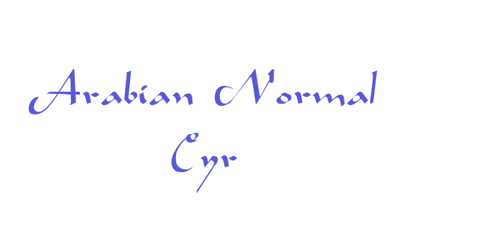 Arabian Normal Cyr Font