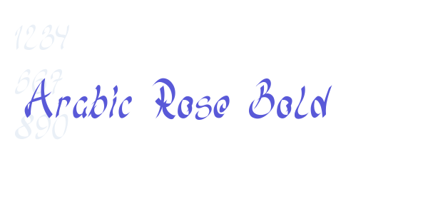 Arabic Rose Bold font free