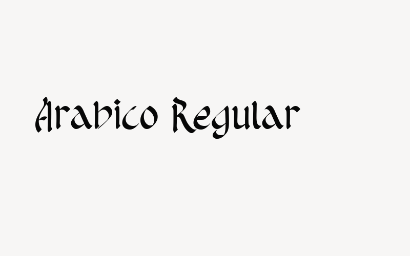 Arabico Regular Font