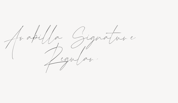 Arabilla Signature Regular Font