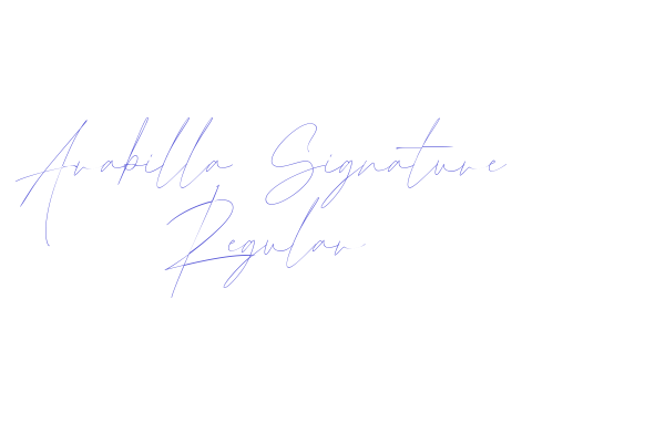 Arabilla Signature Regular Font