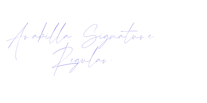 Arabilla Signature Regular Font Download