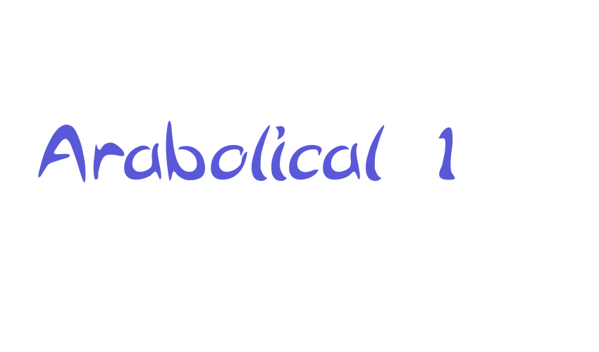 Arabolical 1 Font Download