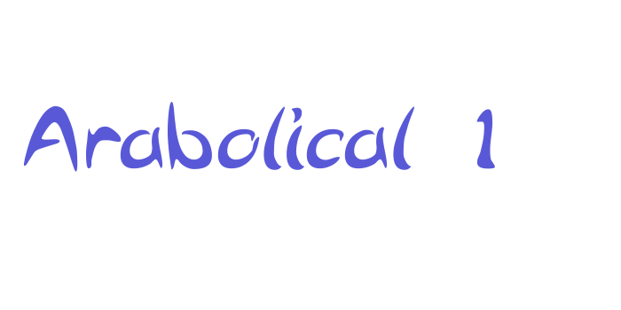 Arabolical 1 Font Download