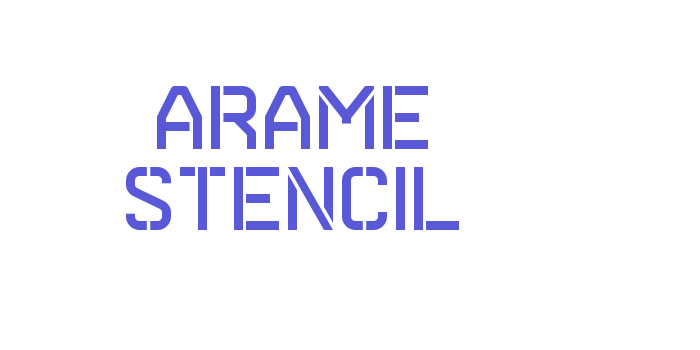 Arame Stencil Font Download